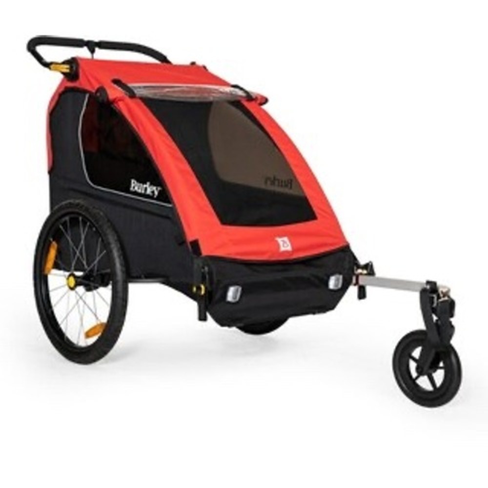 Burley Bee Double Child Bike Trailer Red Black 2 Passenger Bicycle Carrier